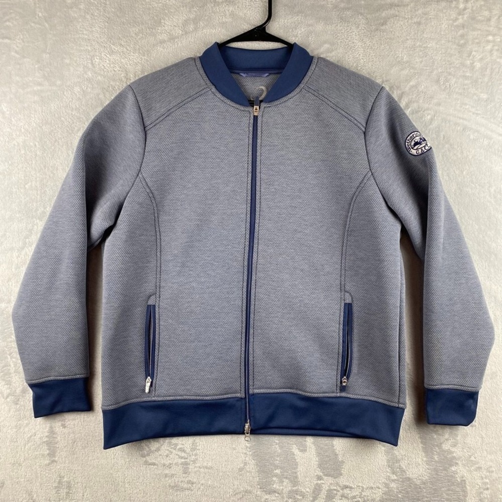 Zero Restriction Jacket Womens XL Blue Full Zip Frankie Knit Bomber